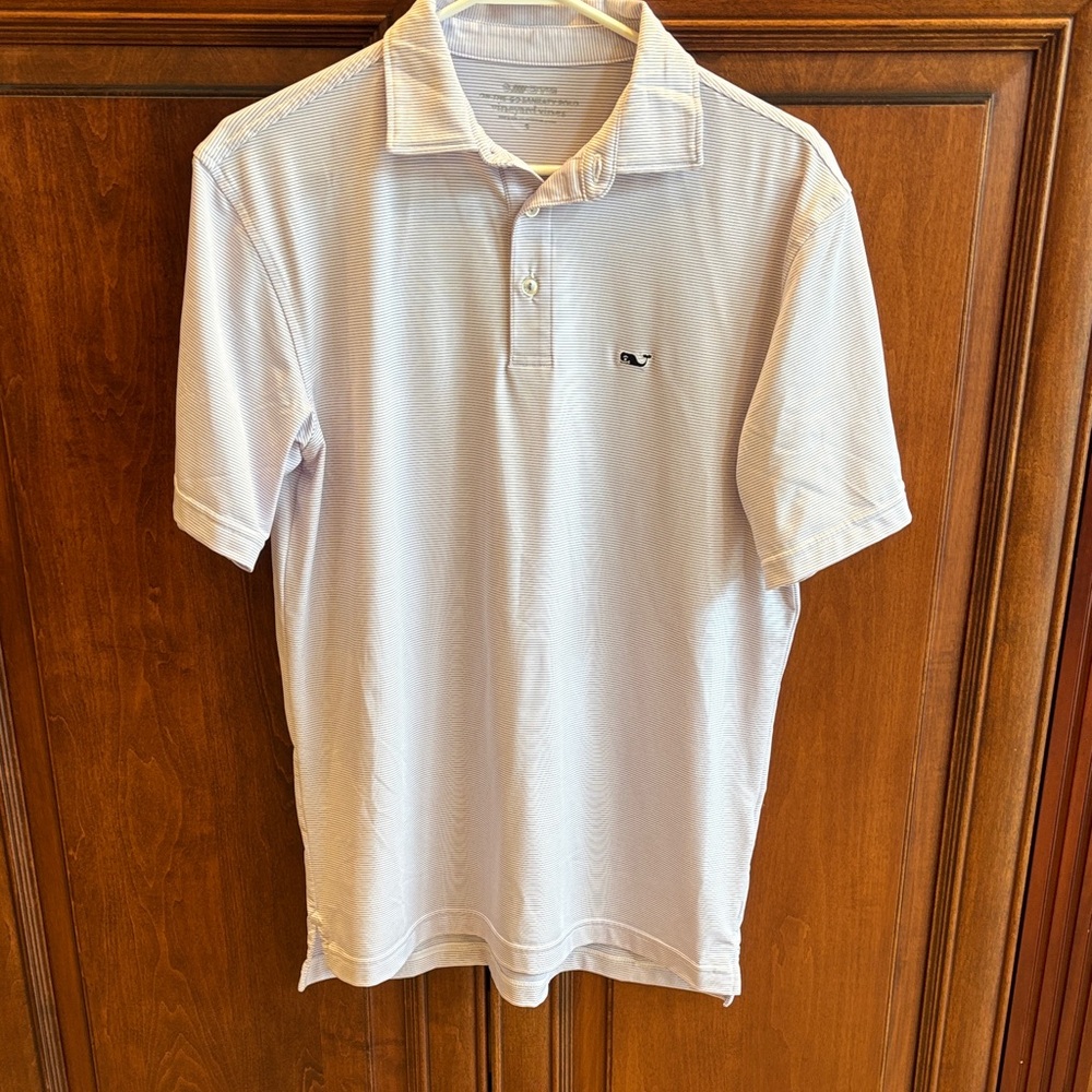 Vineyard Vines Lavender Short Sleeve Polo with Whale Logo